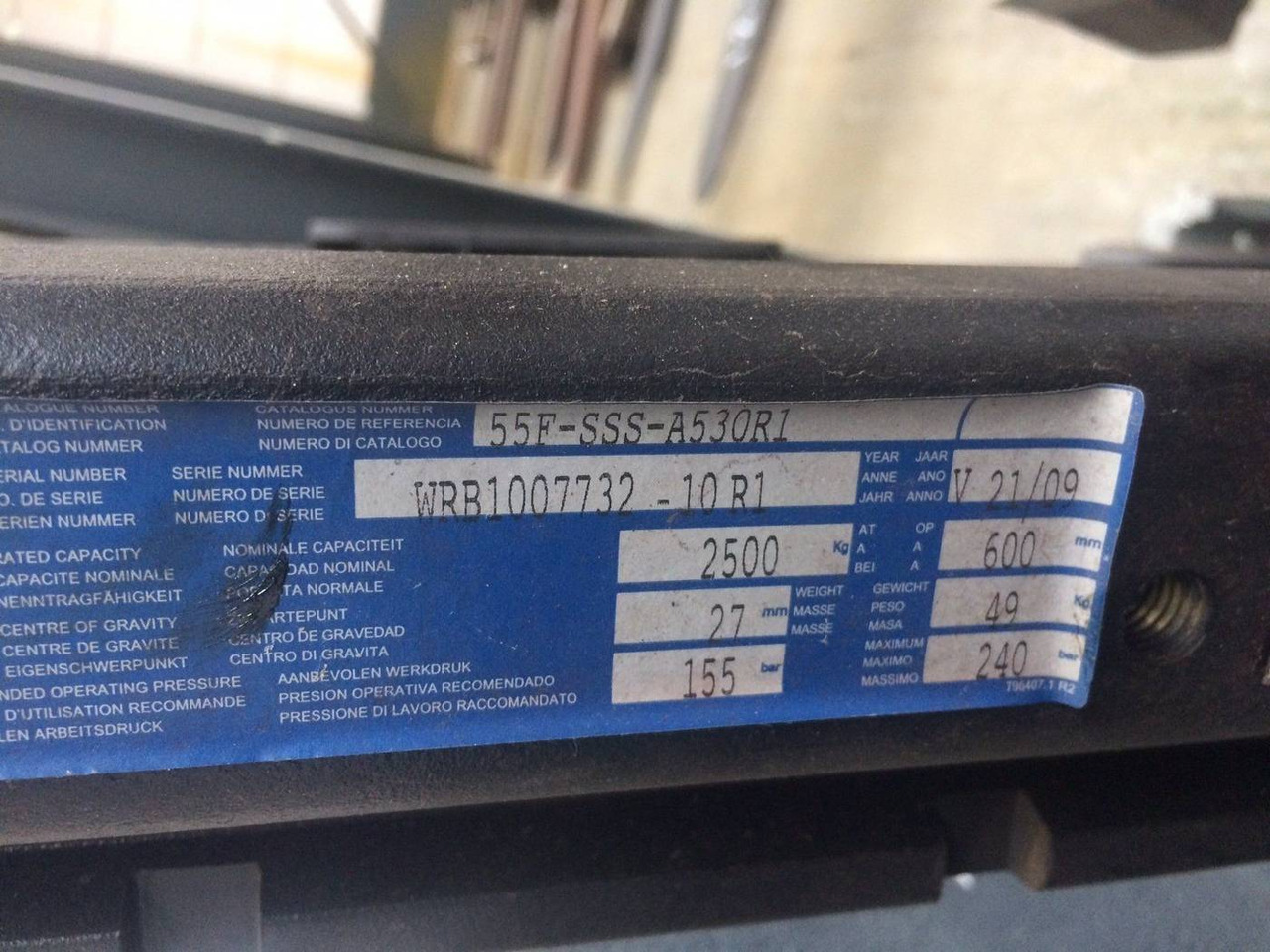 Cascade Sideshift 1400 mm - Aanbouwdeel: afbeelding 3 Cascade Sideshift 1400 mm - Aanbouwdeel: afbeelding 3