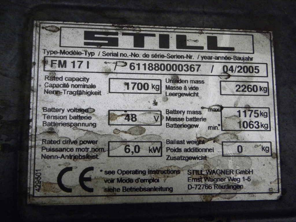 Cover for Still FM 171 - Carrosserie en exterieur voor Intern transport: afbeelding 2 Cover for Still FM 171 - Carrosserie en exterieur voor Intern transport: afbeelding 2