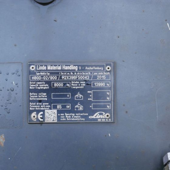 Linde H80D/900 (396-02) - Diesel heftruck: afbeelding 2 Linde H80D/900 (396-02) - Diesel heftruck: afbeelding 2