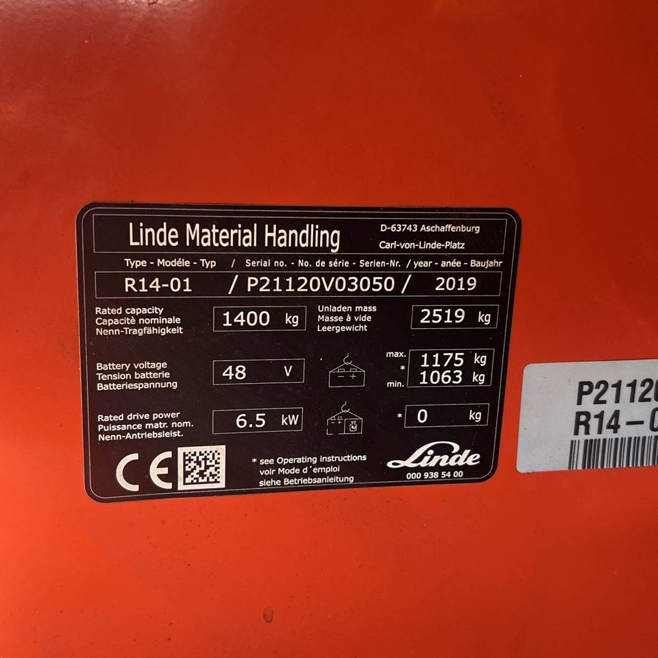 Reach truck Linde R14 (1120): afbeelding 11 Reach truck Linde R14 (1120): afbeelding 11