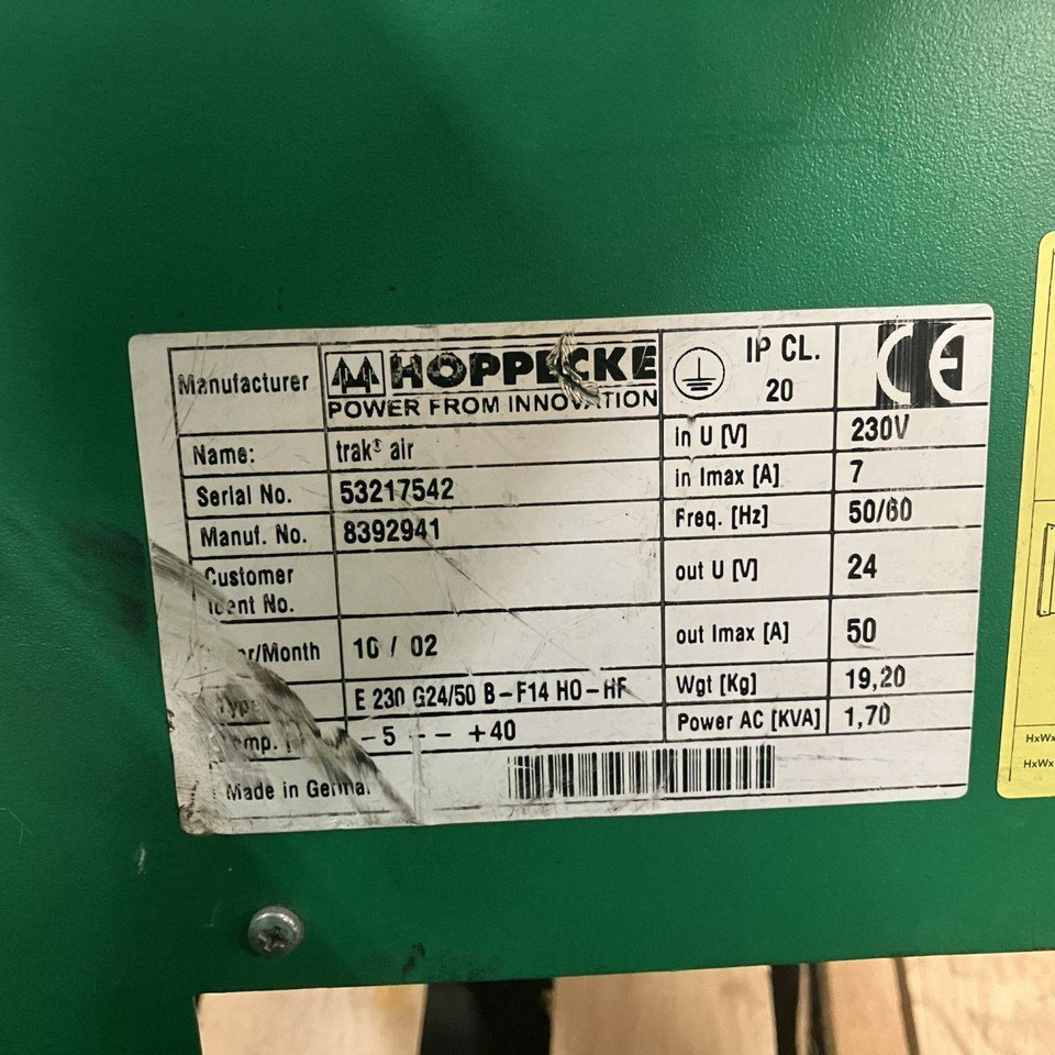 Onderdelen voor Intern transport Hoppecke E230 G24/50 B-F14 H0-HF Trak Air: afbeelding 6