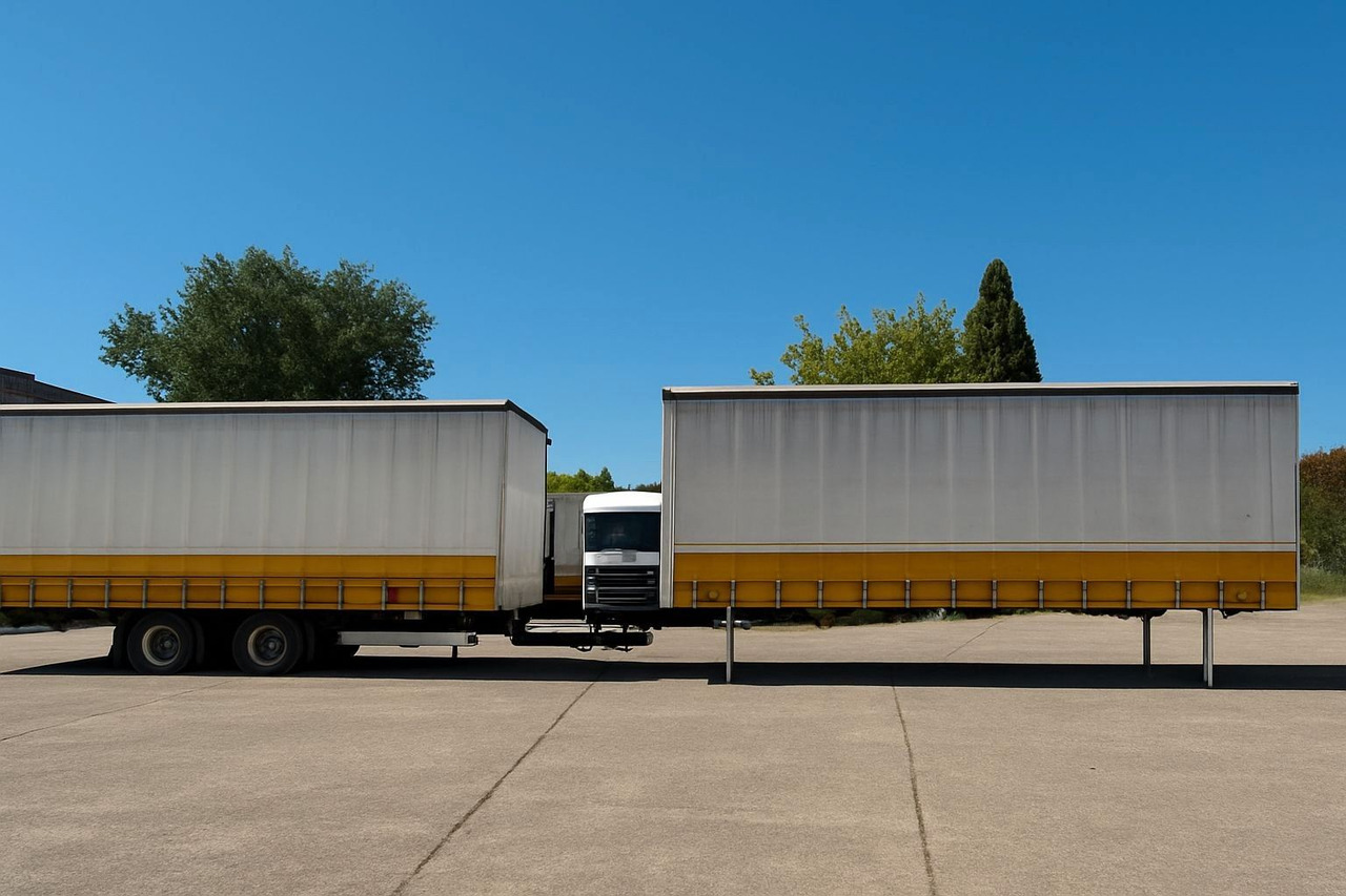 Krone 2 x WB 7,82 Jumbo, Hubdach, Edscha + Anh. Tandem - Containertransporter/ Wissellaadbak aanhangwagen: afbeelding 1 Krone 2 x WB 7,82 Jumbo, Hubdach, Edscha + Anh. Tandem - Containertransporter/ Wissellaadbak aanhangwagen: afbeelding 1