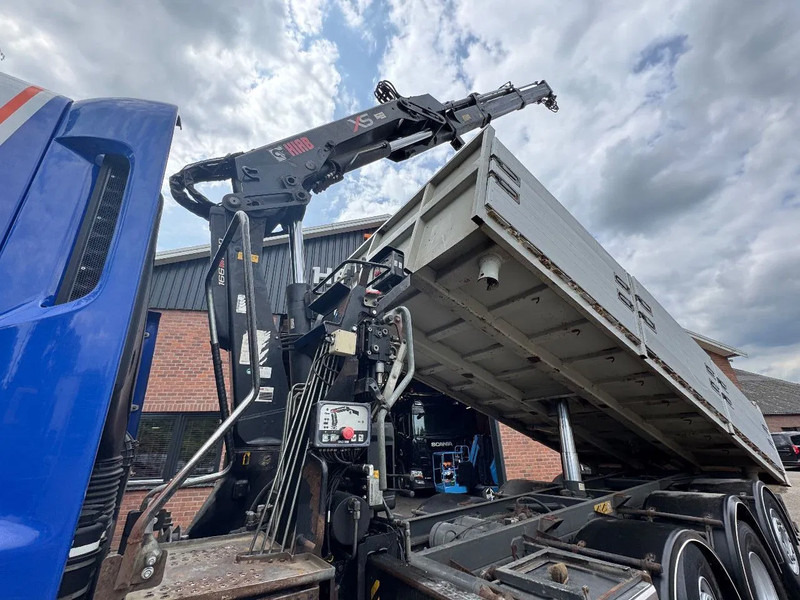 Kipper vrachtwagen, Kraanwagen DAF CF 85.360 8X2 3 Zijdige kipper HIAB 16 t/m kraan AHK Top condition: afbeelding 11