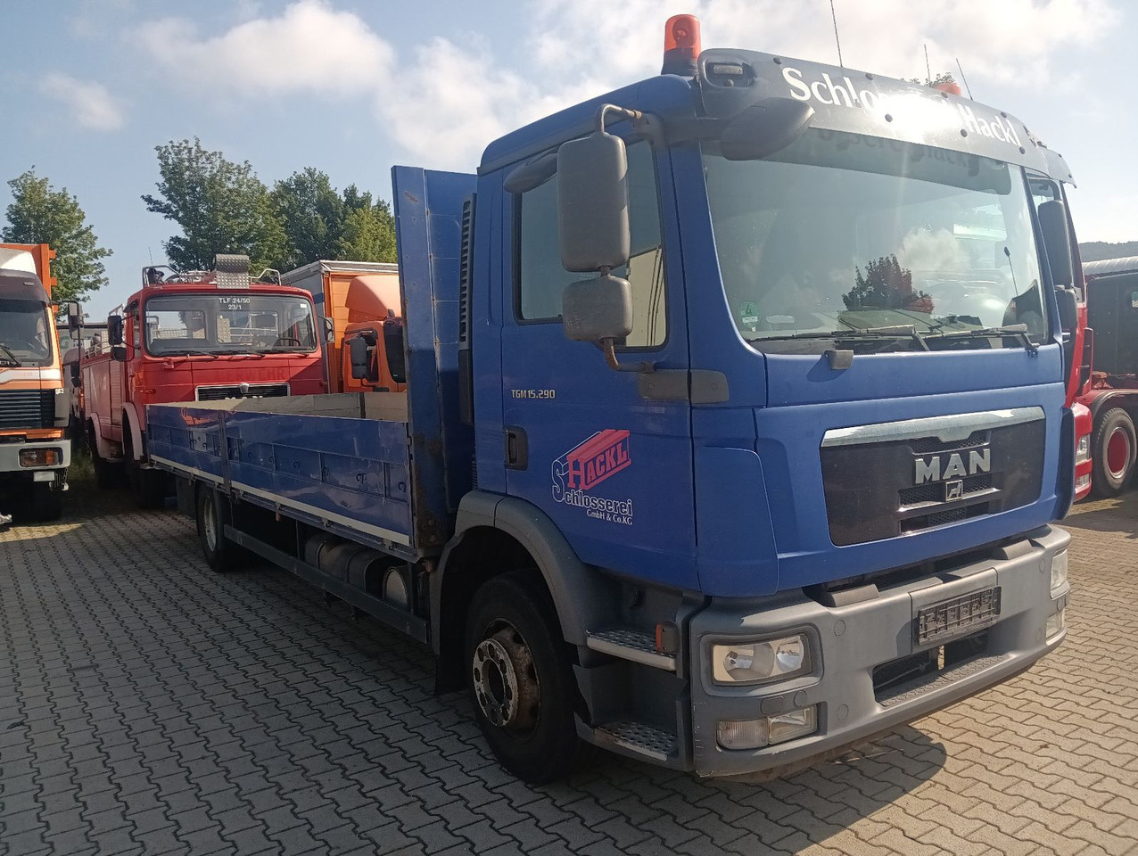 MAN TGM 15:290 4x2BL 8,5t NL 7m Klima 50erAHK Rungen - Vrachtwagen met open laadbak: afbeelding 1 MAN TGM 15:290 4x2BL 8,5t NL 7m Klima 50erAHK Rungen - Vrachtwagen met open laadbak: afbeelding 1
