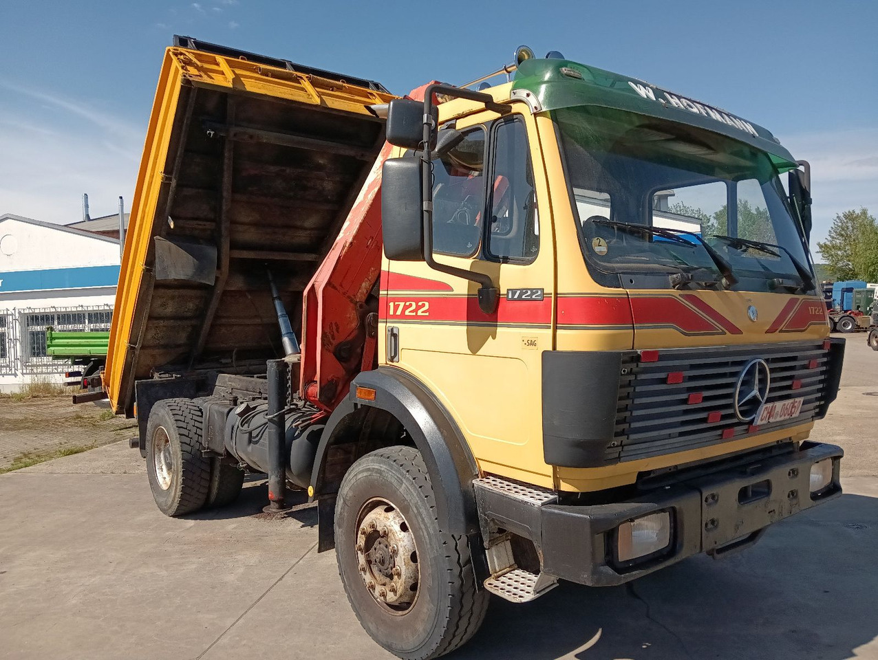 Mercedes-Benz SK 1722 AK 4x4 Blatt Schalter PalfingerPK10500A4 - Kipper vrachtwagen, Kraanwagen: afbeelding 1 Mercedes-Benz SK 1722 AK 4x4 Blatt Schalter PalfingerPK10500A4 - Kipper vrachtwagen, Kraanwagen: afbeelding 1