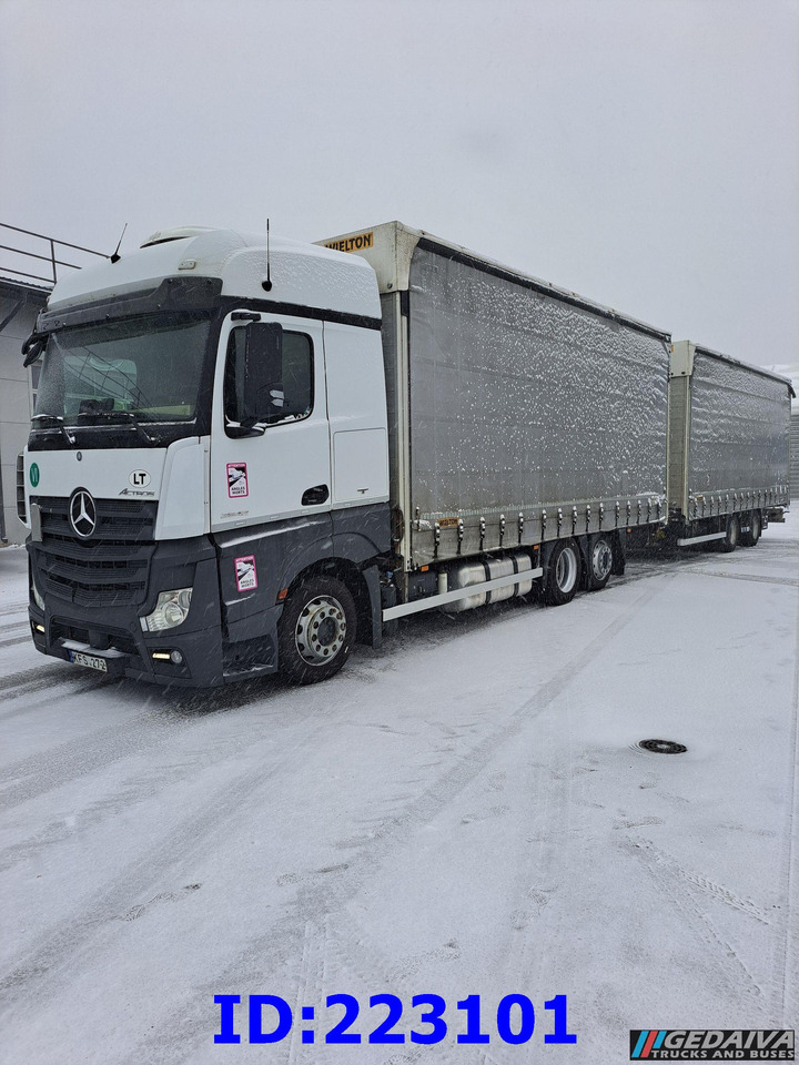 MERCEDES-BENZ Actros 2542 6x2 Euro6 + trailer - Schuifzeilen vrachtwagen: afbeelding 1 MERCEDES-BENZ Actros 2542 6x2 Euro6 + trailer - Schuifzeilen vrachtwagen: afbeelding 1