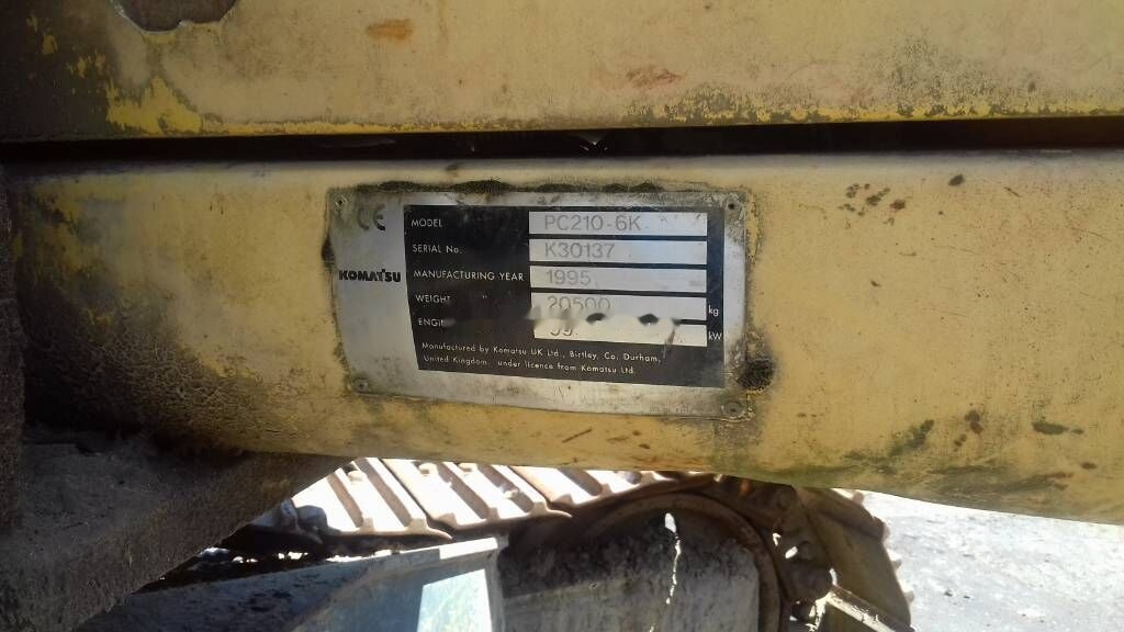Komatsu PC 210 - Rupsgraafmachine: afbeelding 4 Komatsu PC 210 - Rupsgraafmachine: afbeelding 4