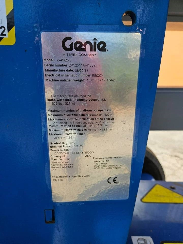 Genie Z 45/25 J DC - Knikarmhoogwerker: afbeelding 5 Genie Z 45/25 J DC - Knikarmhoogwerker: afbeelding 5