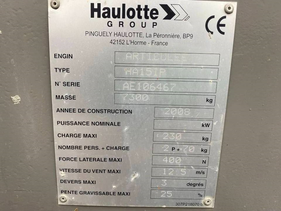 Haulotte HA 15 IP - Knikarmhoogwerker: afbeelding 4 Haulotte HA 15 IP - Knikarmhoogwerker: afbeelding 4