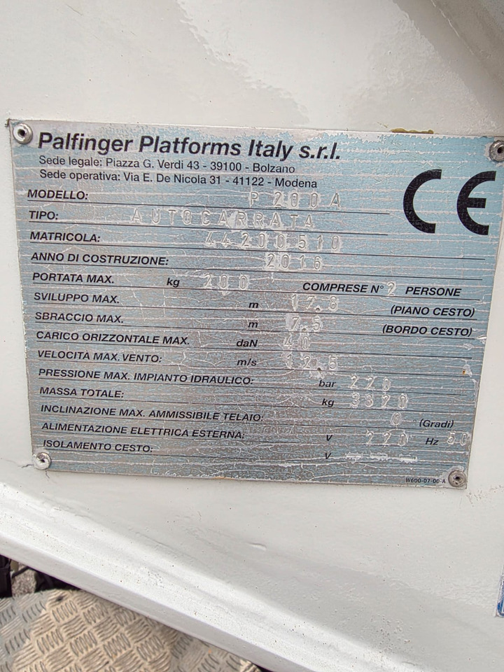 Vrachtwagen hoogwerker PALFINGER P 200 A: afbeelding 16 Vrachtwagen hoogwerker PALFINGER P 200 A: afbeelding 16