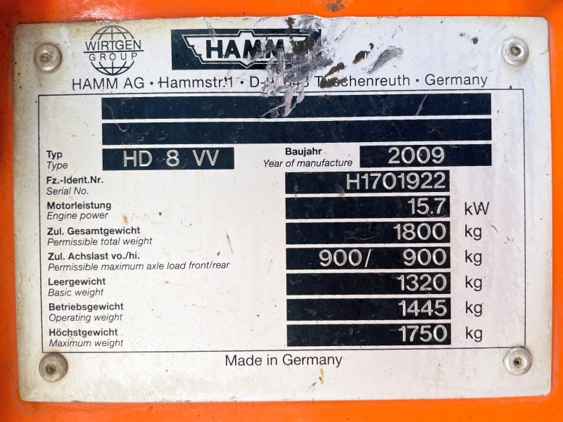 Hamm HD8 VV (3821) - Asfaltwals: afbeelding 3 Hamm HD8 VV (3821) - Asfaltwals: afbeelding 3
