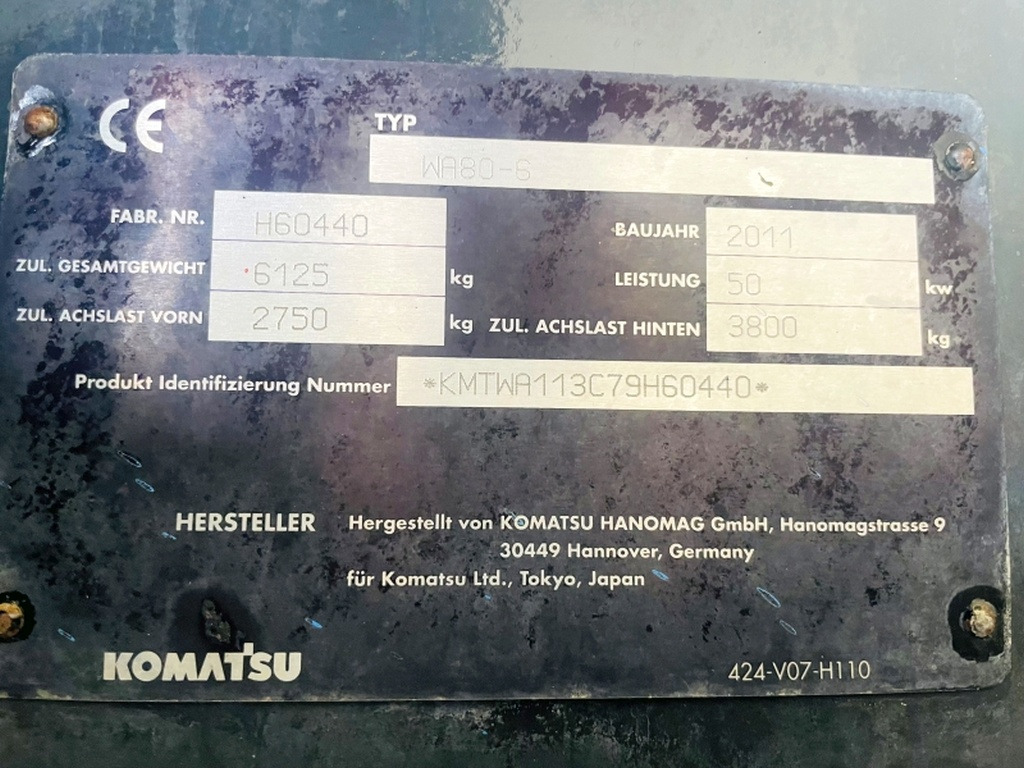 Komatsu WA80-6 (3991) - Wiellader: afbeelding 5 Komatsu WA80-6 (3991) - Wiellader: afbeelding 5