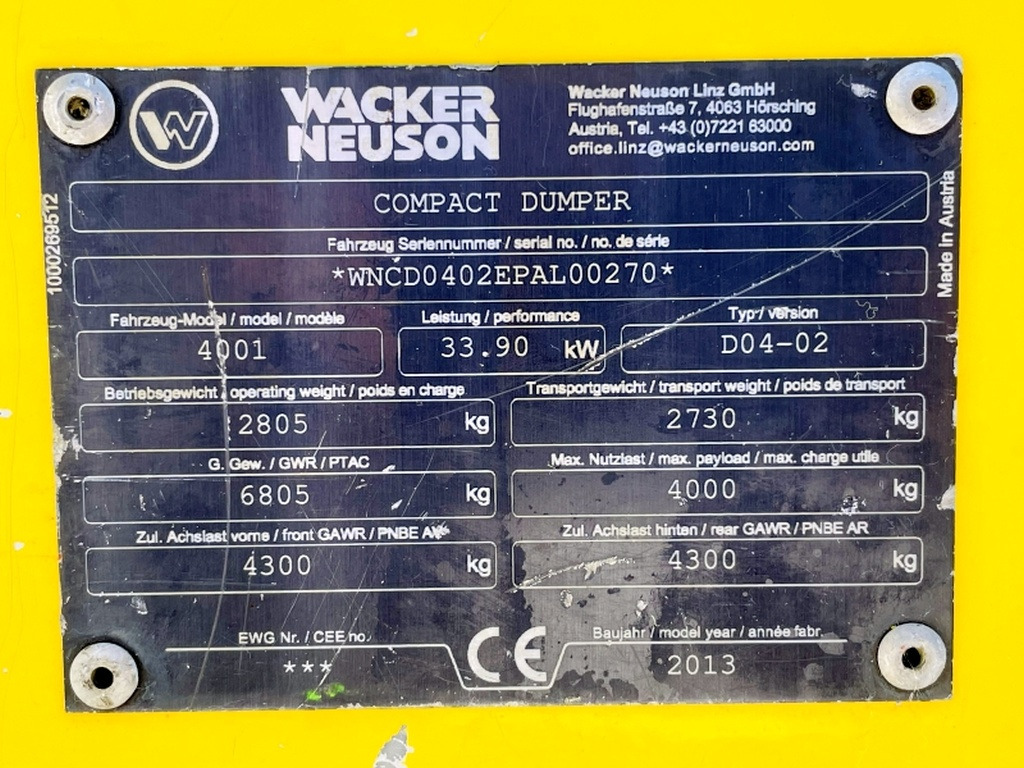 Neuson 4001 (4082) - Minidumper: afbeelding 3 Neuson 4001 (4082) - Minidumper: afbeelding 3