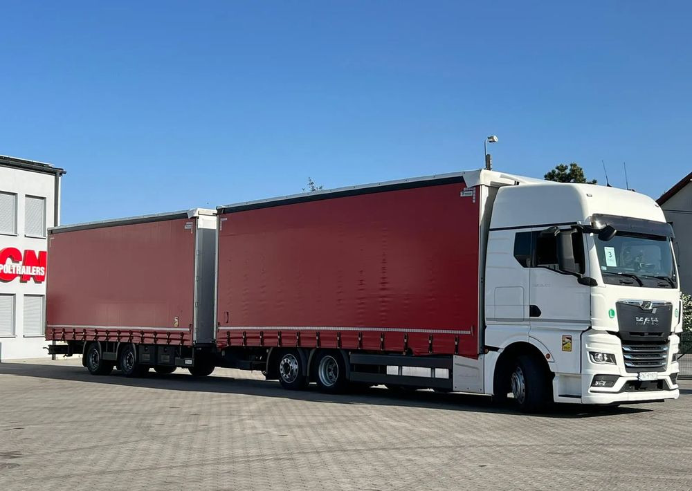 MAN TGX 26.470 z przyczepą Redos - Schuifzeilen vrachtwagen, Aanhangwagen met huif: afbeelding 2 MAN TGX 26.470 z przyczepą Redos - Schuifzeilen vrachtwagen, Aanhangwagen met huif: afbeelding 2