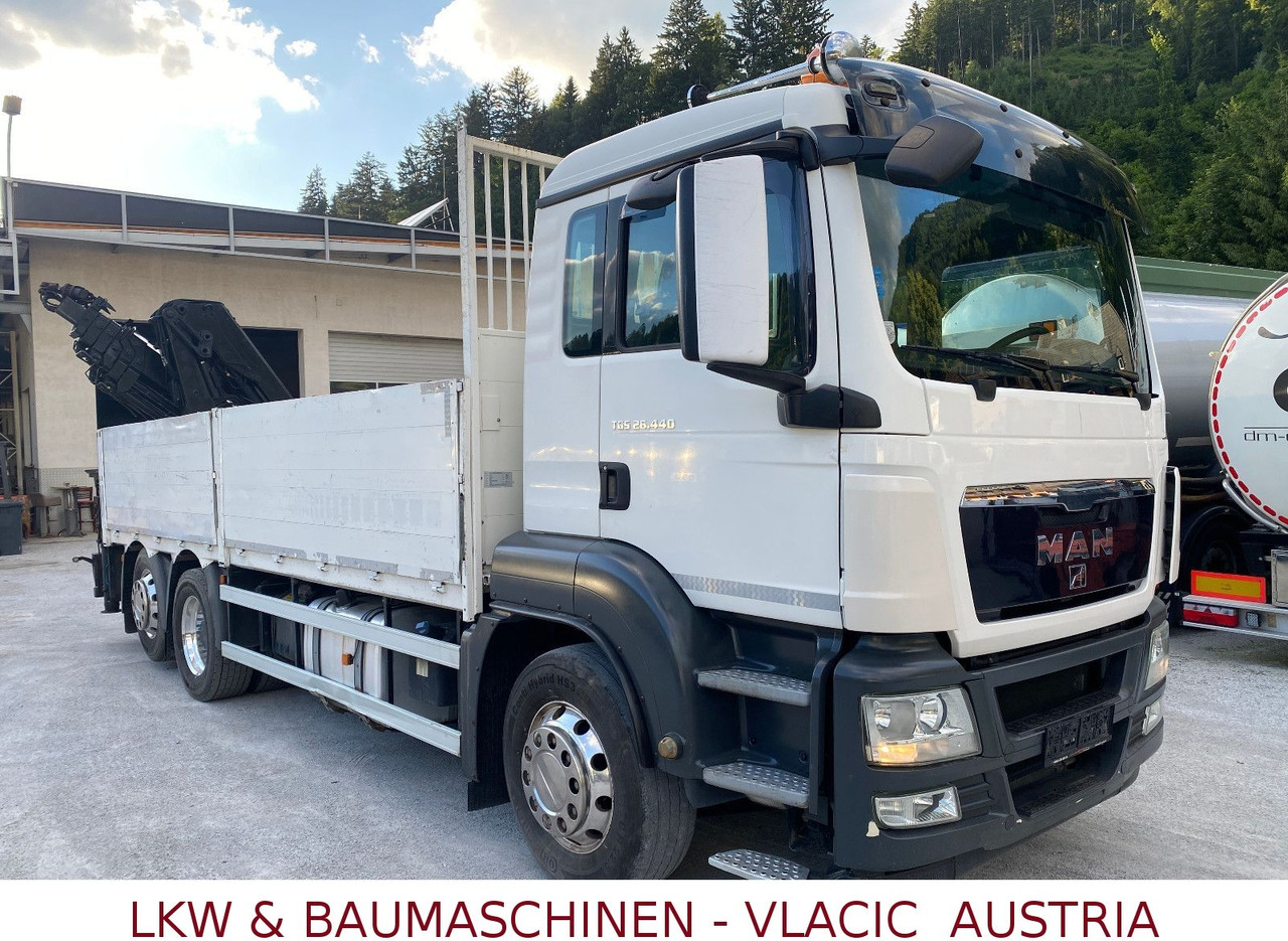 MAN 26.440 mit Kran HIAB 166 5XHydraulikauschub - Vrachtwagen met open laadbak, Kraanwagen: afbeelding 2 MAN 26.440 mit Kran HIAB 166 5XHydraulikauschub - Vrachtwagen met open laadbak, Kraanwagen: afbeelding 2