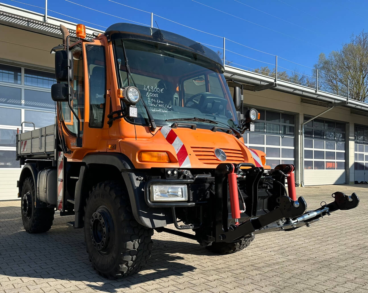 Kipper vrachtwagen Unimog 400 - U400 405 02734 mit Heckkraftheber Mer: afbeelding 7