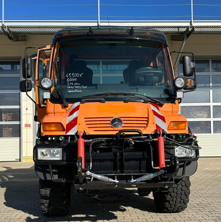 Kipper vrachtwagen Unimog 400 - U400 405 02734 mit Heckkraftheber Mer: afbeelding 8