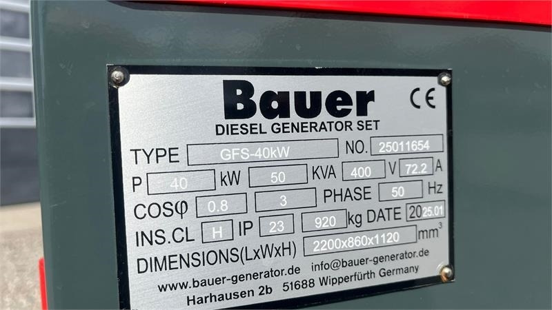 Bauer GFS-40 ATS, 40 kW/50 kVA - Industrie generator: afbeelding 3 Bauer GFS-40 ATS, 40 kW/50 kVA - Industrie generator: afbeelding 3