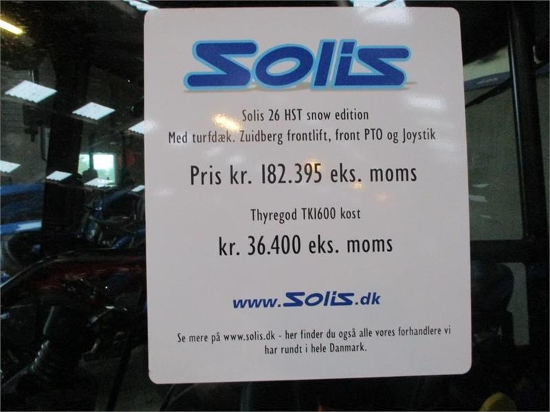 Tractor Solis 26 HST Snow Edition med frontlift, front PTO, Thyr: afbeelding 17 Tractor Solis 26 HST Snow Edition med frontlift, front PTO, Thyr: afbeelding 17