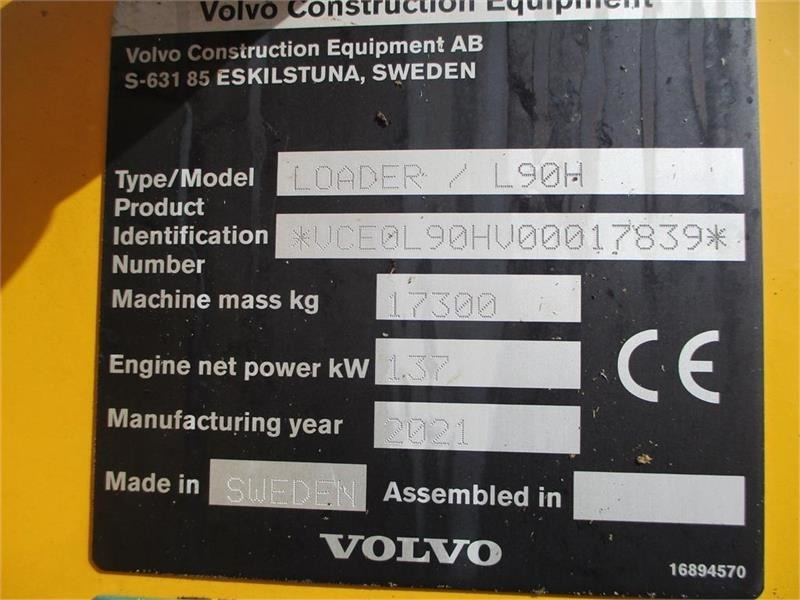 Volvo L 90 H Årg 9.2021, CDC, BSS, DK-Maskine med fuld V - Wiellader: afbeelding 2 Volvo L 90 H Årg 9.2021, CDC, BSS, DK-Maskine med fuld V - Wiellader: afbeelding 2