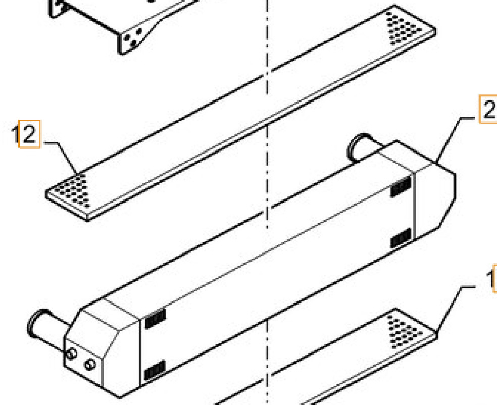 Case 11LQ-35052 - 11LQ35051 - Intercooler voor Bouwmachine: afbeelding 1 Case 11LQ-35052 - 11LQ35051 - Intercooler voor Bouwmachine: afbeelding 1