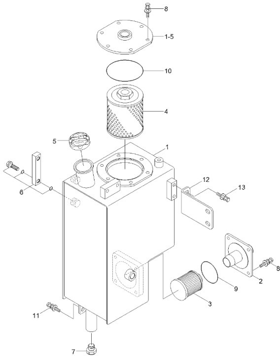 Case 31MJ-01100 - Hydrauliektank voor Bouwmachine: afbeelding 1 Case 31MJ-01100 - Hydrauliektank voor Bouwmachine: afbeelding 1
