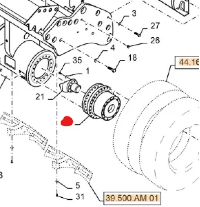 Case 48072673 - Versnellingsbak voor Bouwmachine: afbeelding 1 Case 48072673 - Versnellingsbak voor Bouwmachine: afbeelding 1