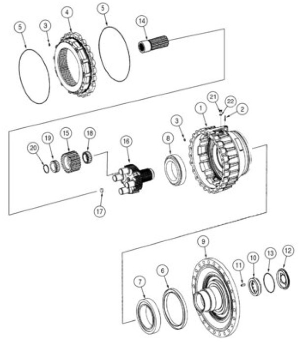 Case 84197514 - As en onderdelen voor Bouwmachine: afbeelding 1 Case 84197514 - As en onderdelen voor Bouwmachine: afbeelding 1
