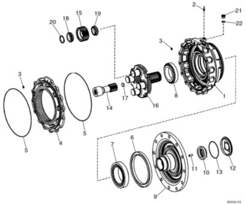 Case 87361216 - 87441324 - As en onderdelen voor Bouwmachine: afbeelding 1 Case 87361216 - 87441324 - As en onderdelen voor Bouwmachine: afbeelding 1