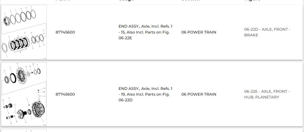 Case 87745600 - As en onderdelen voor Bouwmachine: afbeelding 2 Case 87745600 - As en onderdelen voor Bouwmachine: afbeelding 2