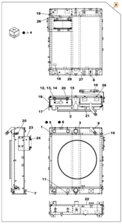 Case KNH10452 - Radiateur voor Bouwmachine: afbeelding 3 Case KNH10452 - Radiateur voor Bouwmachine: afbeelding 3