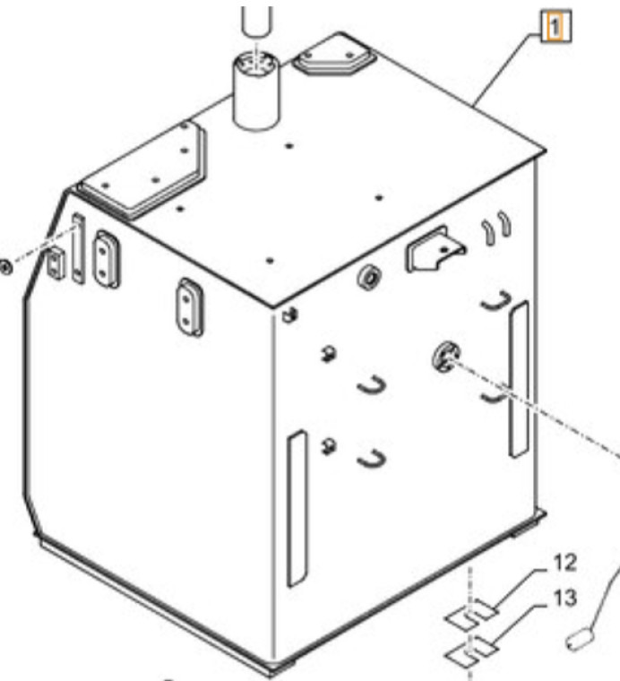 Case KSH14390 - Brandstoftank voor Bouwmachine: afbeelding 1 Case KSH14390 - Brandstoftank voor Bouwmachine: afbeelding 1