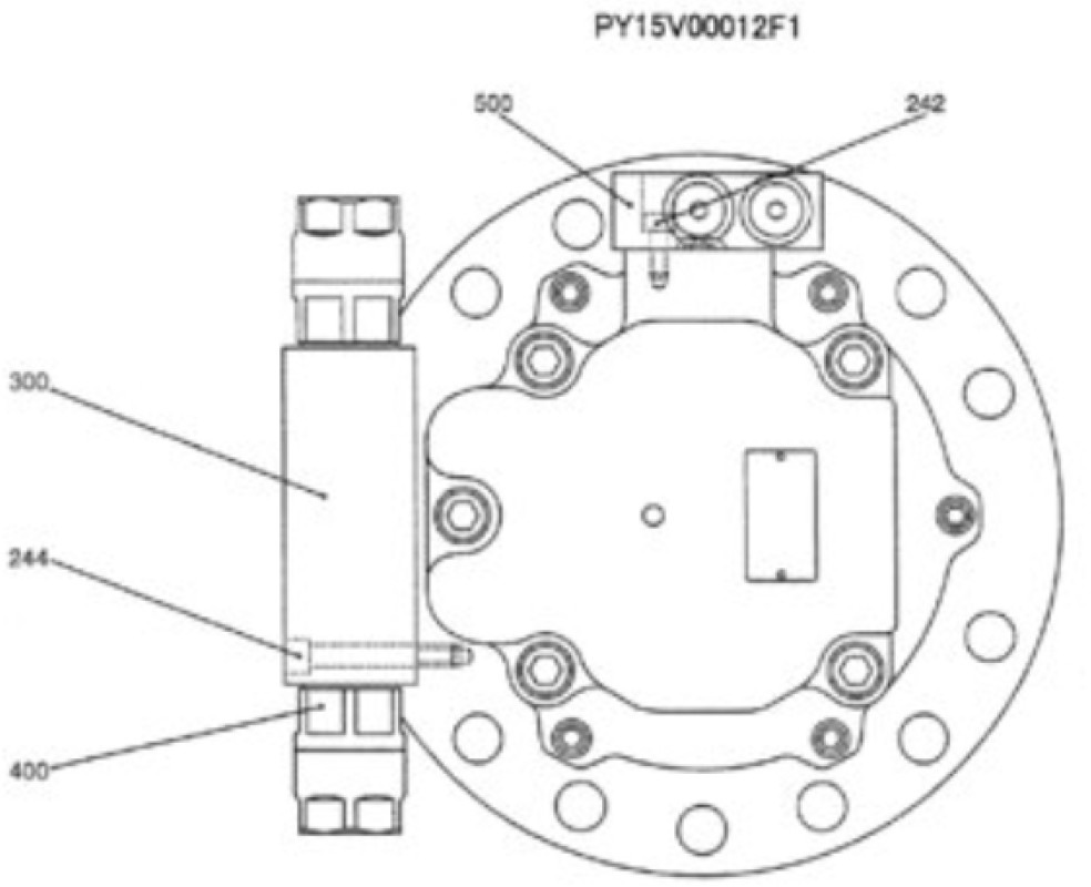 Case PY15V00012F2 - Zwenkmotor voor Bouwmachine: afbeelding 2 Case PY15V00012F2 - Zwenkmotor voor Bouwmachine: afbeelding 2