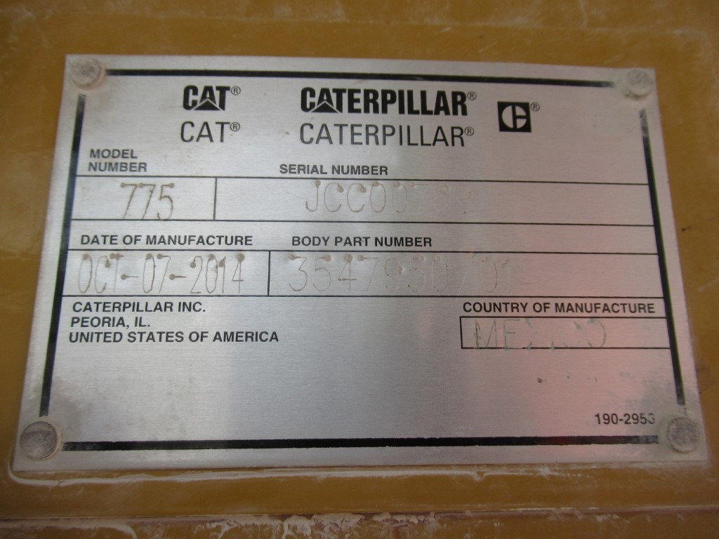Kipper laadbak Caterpillar 775G -: afbeelding 6