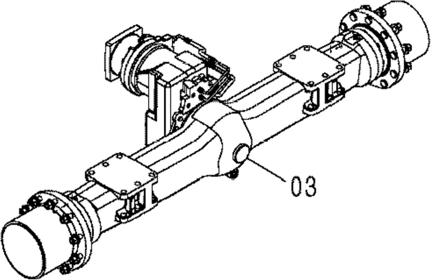 Hitachi 4457336 - 4143000182 - Achterass voor Bouwmachine: afbeelding 1 Hitachi 4457336 - 4143000182 - Achterass voor Bouwmachine: afbeelding 1
