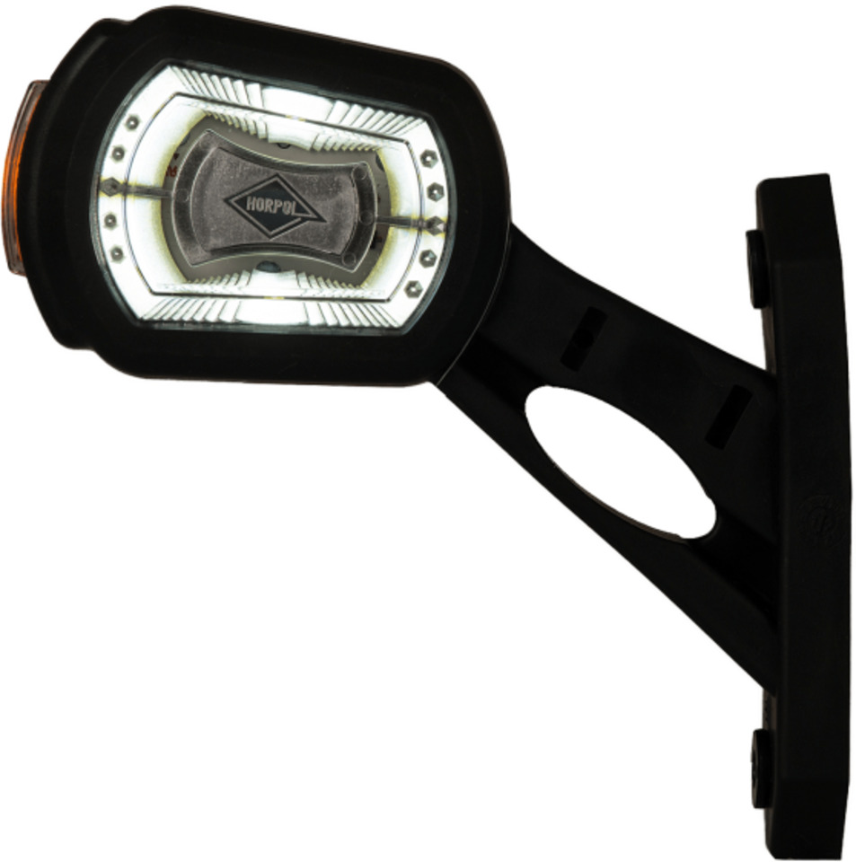 Nieuw Lichten/ Verlichting voor Vrachtwagen Outline marker light, with short oblique arm (white+red+orange). Outline marker light, with short oblique arm (white+red+orange).: afbeelding 1