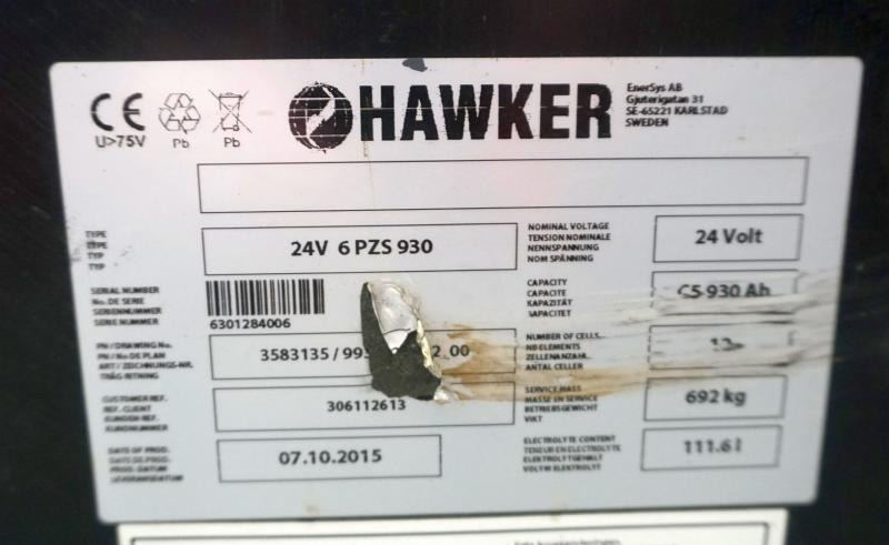 HAWKER 24 Volt 6 PzS 930 Ah - Batterij voor Intern transport: afbeelding 4 HAWKER 24 Volt 6 PzS 930 Ah - Batterij voor Intern transport: afbeelding 4
