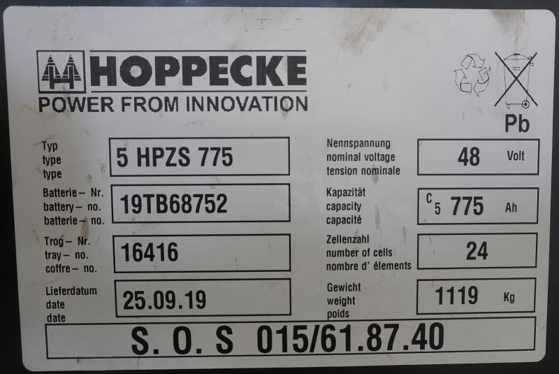 HOPPECKE 48 Volt 5 PzS 775 Ah - Batterij: afbeelding 5 HOPPECKE 48 Volt 5 PzS 775 Ah - Batterij: afbeelding 5