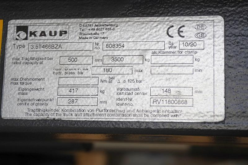 KAUP 3,5T466BZA, Breite 1150 mm - Vorken: afbeelding 4 KAUP 3,5T466BZA, Breite 1150 mm - Vorken: afbeelding 4