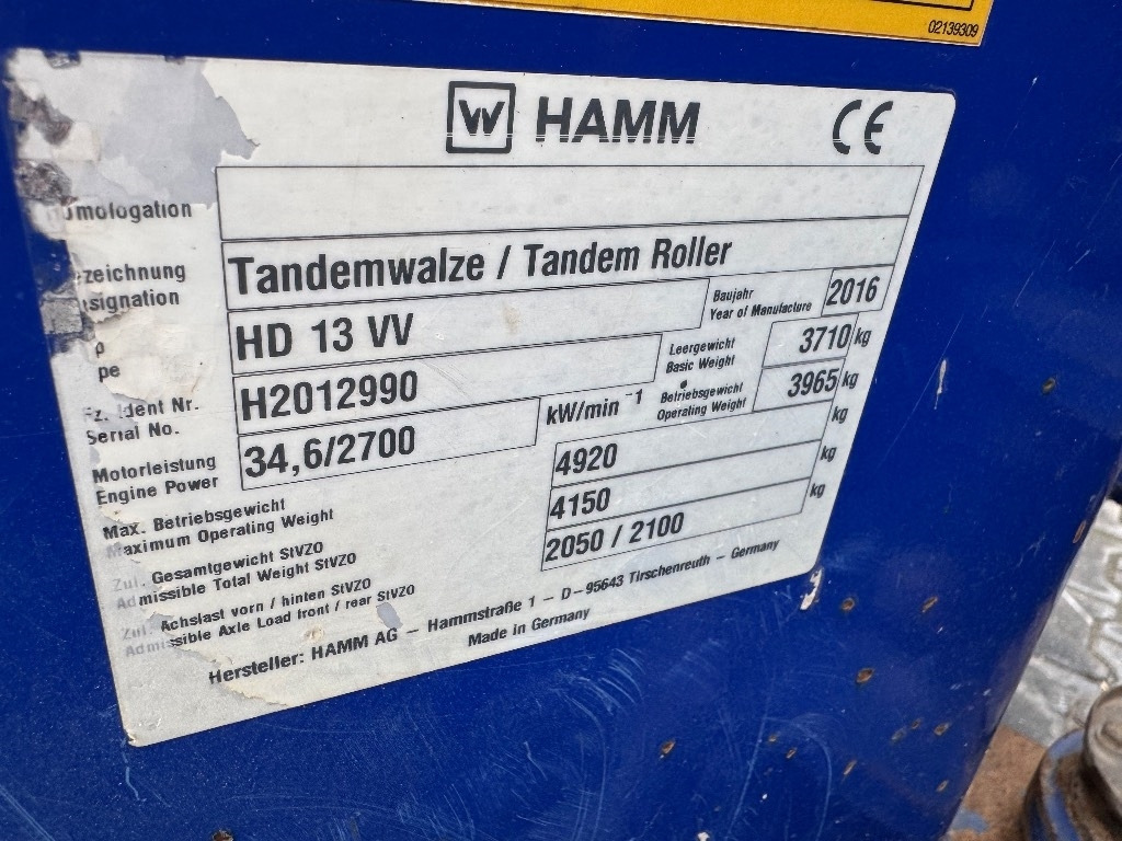Hamm HD 13 VV - Asfaltwals: afbeelding 5 Hamm HD 13 VV - Asfaltwals: afbeelding 5