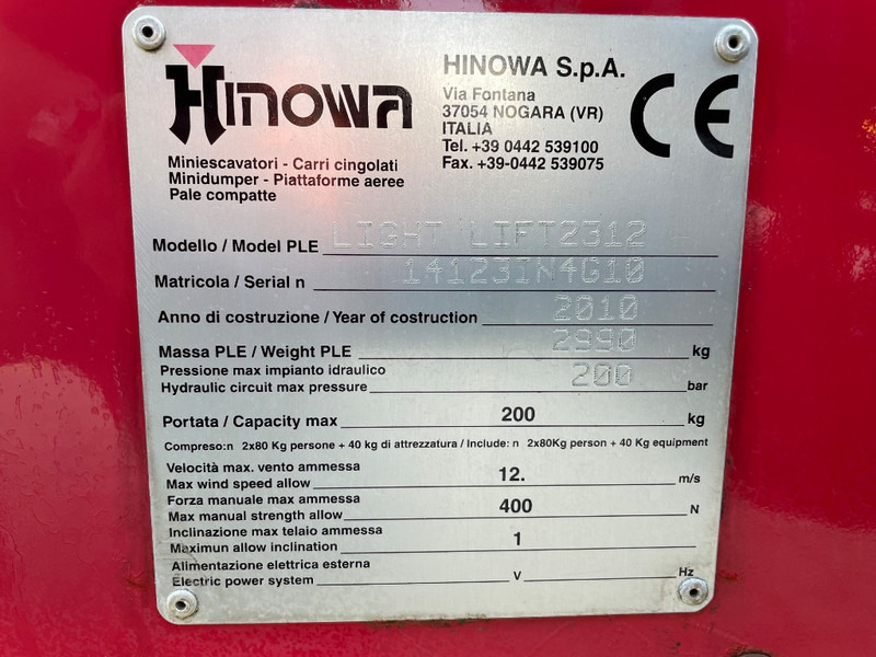 Hinowa Lightlift 23.12 IIIS - Knikarmhoogwerker: afbeelding 3 Hinowa Lightlift 23.12 IIIS - Knikarmhoogwerker: afbeelding 3