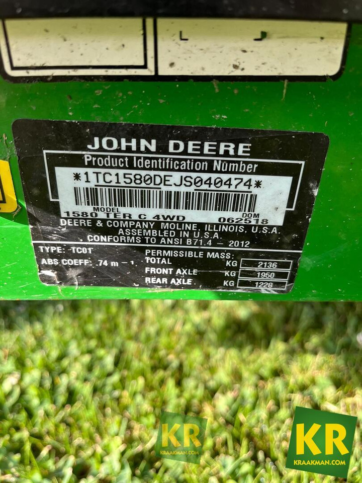 1580 John Deere - Gazonmaaier: afbeelding 3 1580 John Deere - Gazonmaaier: afbeelding 3