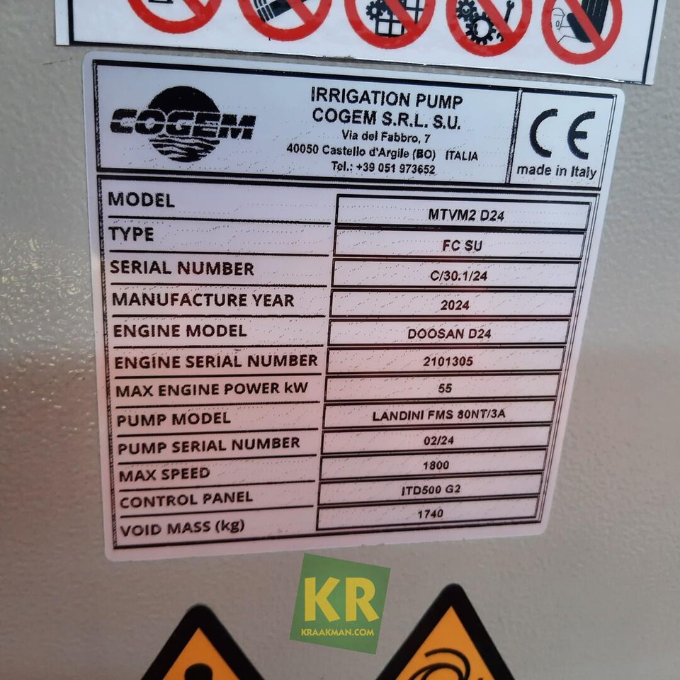 Cogem D24 FMS80/3 motorpompset - Irrigatiesysteem: afbeelding 2 Cogem D24 FMS80/3 motorpompset - Irrigatiesysteem: afbeelding 2