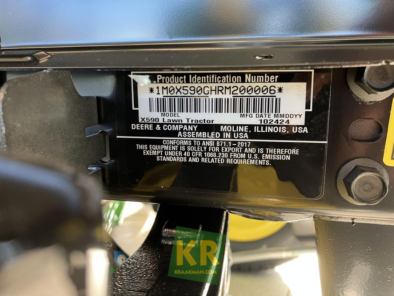 John Deere X590 - Gazonmaaier: afbeelding 2 John Deere X590 - Gazonmaaier: afbeelding 2