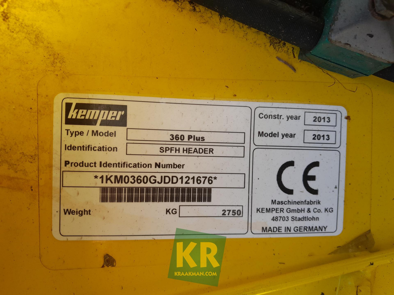 Kemper 360 Plus - Maiskolvenplukker: afbeelding 1 Kemper 360 Plus - Maiskolvenplukker: afbeelding 1