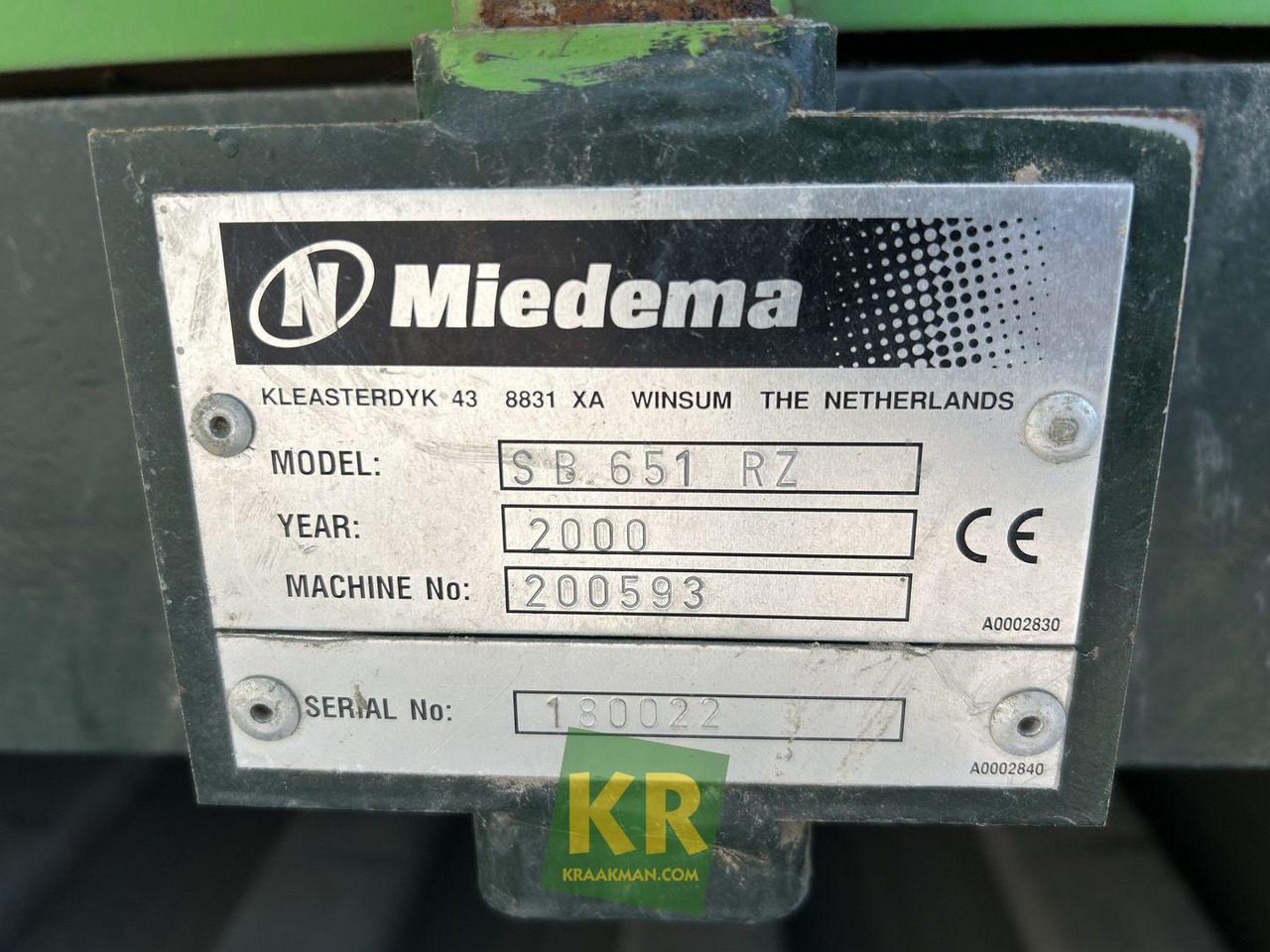 SB 651 Miedema - Apparatuur na de oogst: afbeelding 4 SB 651 Miedema - Apparatuur na de oogst: afbeelding 4