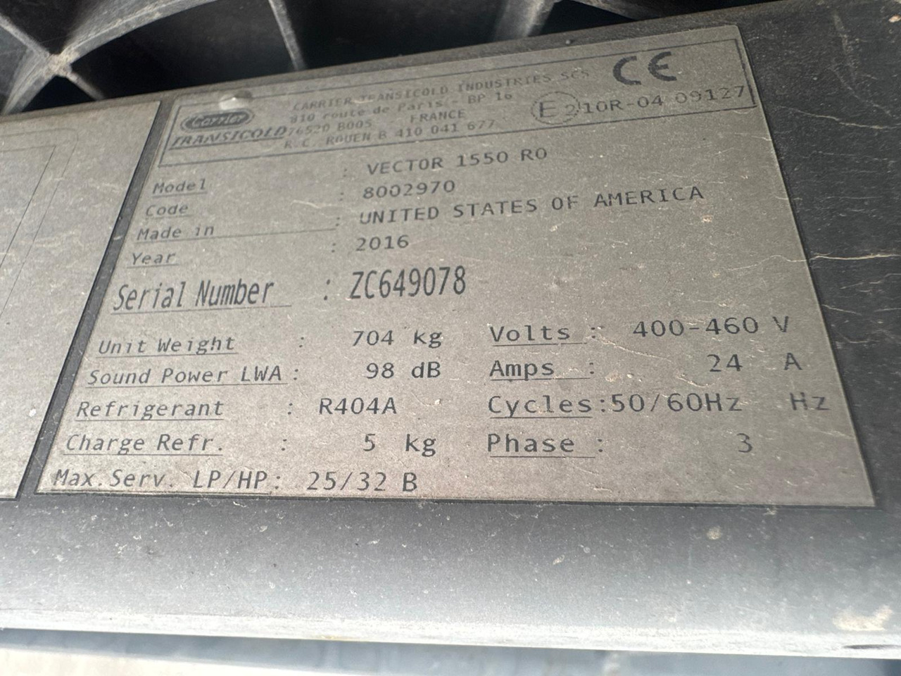 Gray and Adams 2017 Vector 1550 – 201786 - Koelwagen oplegger: afbeelding 4 Gray and Adams 2017 Vector 1550 – 201786 - Koelwagen oplegger: afbeelding 4