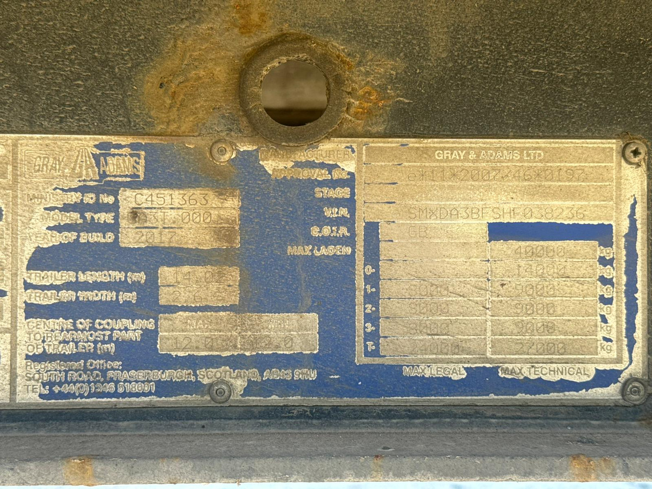 Koelwagen oplegger Gray and Adams 2017 Vector 1550 – 201786: afbeelding 18 Koelwagen oplegger Gray and Adams 2017 Vector 1550 – 201786: afbeelding 18