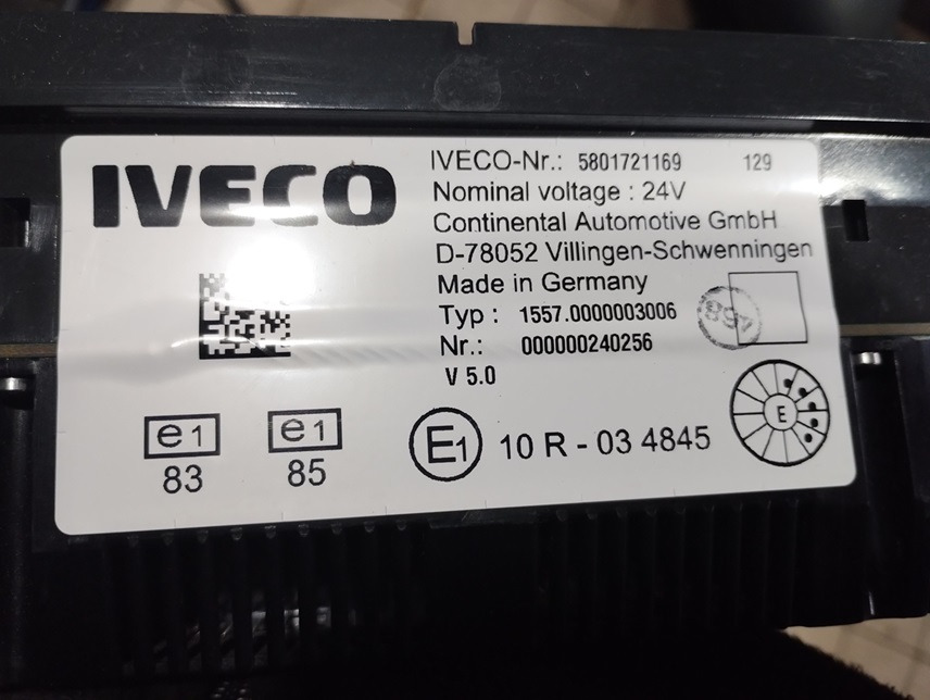 ZEGAR LICZNIK IVECO STRALIS HI-WAY E6 5801721169 - Tachograph: afbeelding 3 ZEGAR LICZNIK IVECO STRALIS HI-WAY E6 5801721169 - Tachograph: afbeelding 3