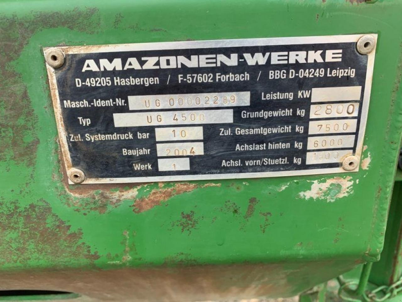 Getrokken veldspuit Amazone ug 4500 nova: afbeelding 8